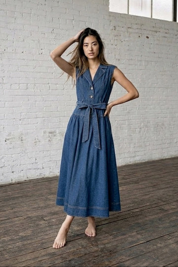 The Studio Loft Denim Midi Dress