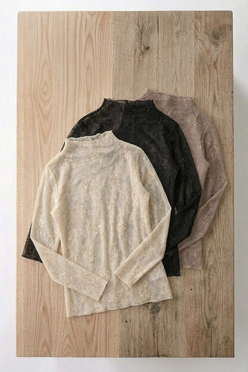 3-Pack Base Layer Sheer Lace Top