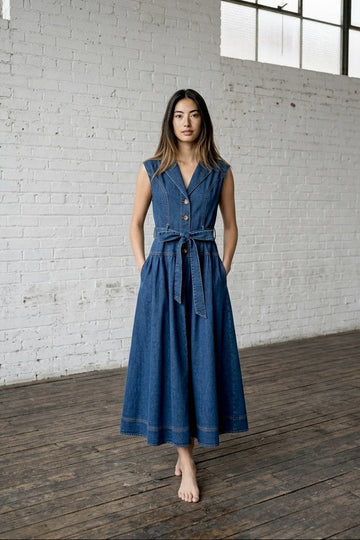 The Studio Loft Denim Midi Dress