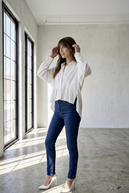 The Editorial Pleated Top