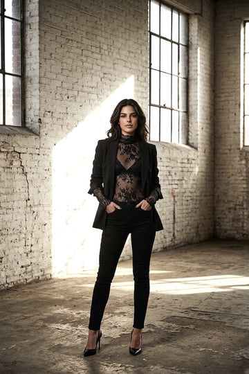 Origin Base Layer Sheer Lace Top