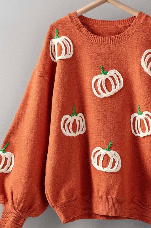 The "Oh My Gourd" Balloon Sleeve Statement Sweater