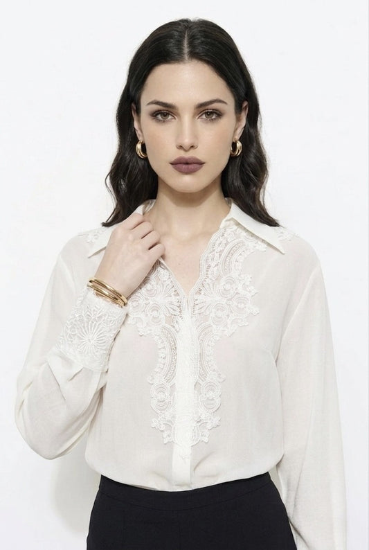 The White Theory Alabaster Vow Blouse