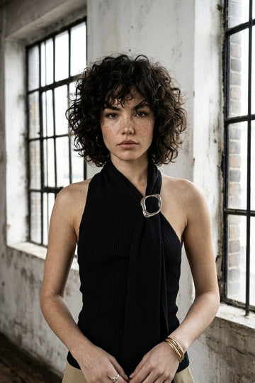 The Soho Scarf Ring Halter Top