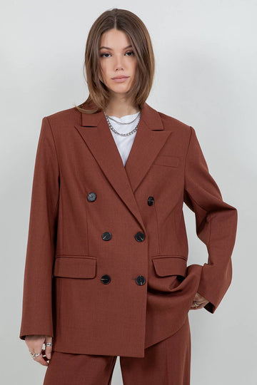 Shiloh Relaxed Oversized Double-Breasted Blazer