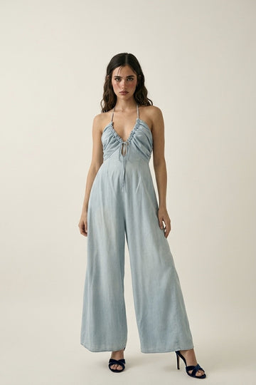 Mara Smocked Halter Jumpsuit