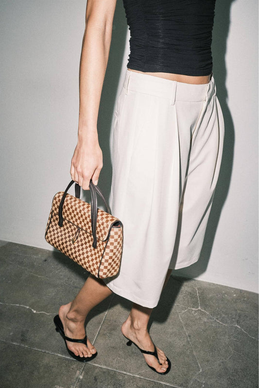 Evelina Wide Leg Bermuda Shorts