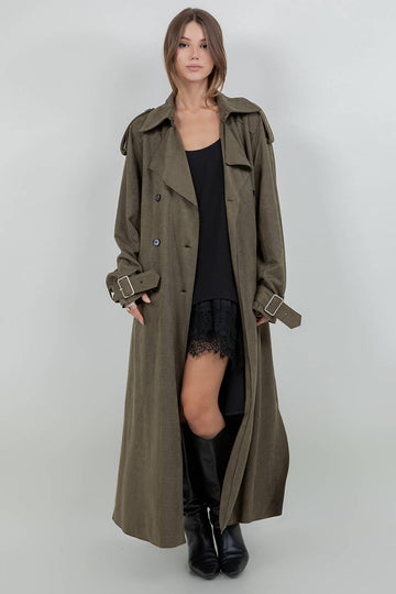 The Rubee Suede Trench Coat