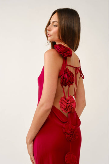 Aria In Bloom Open-Back Maxi Dress