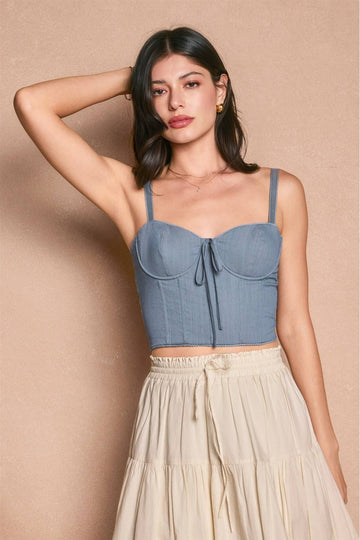 Kendall Picot Edge Corset Top