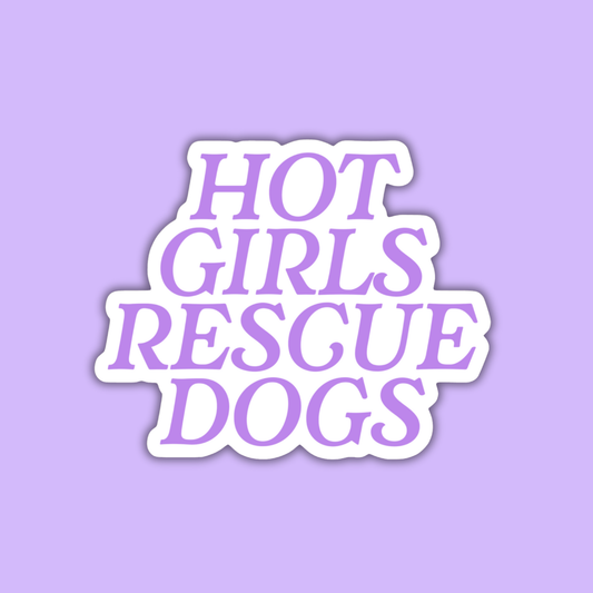 Hot Girls Rescue Dogs Sticker