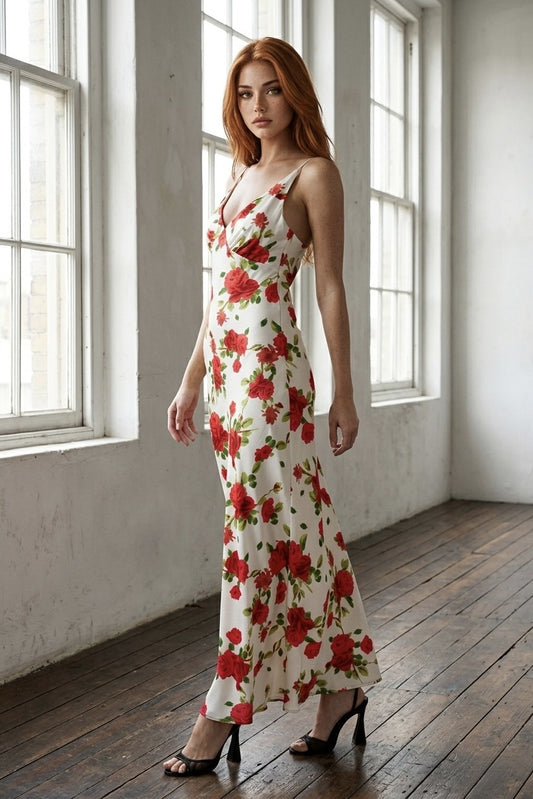 The Delphine Painted Rose Maxi