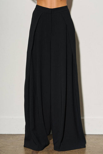 Aubrie Mid Rise Wide Leg Pleated Pant