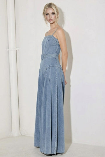 The Astor Pleated Wide Leg Jumpsuit