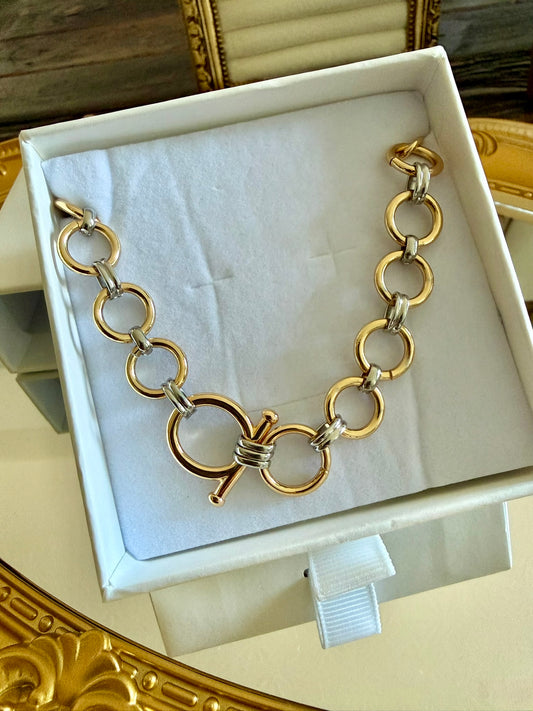 The Manhattan Toggle Bracelet (14K Gold & Silver-Plated)