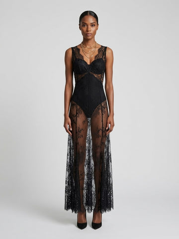 The Selene Lace Maxi Dress