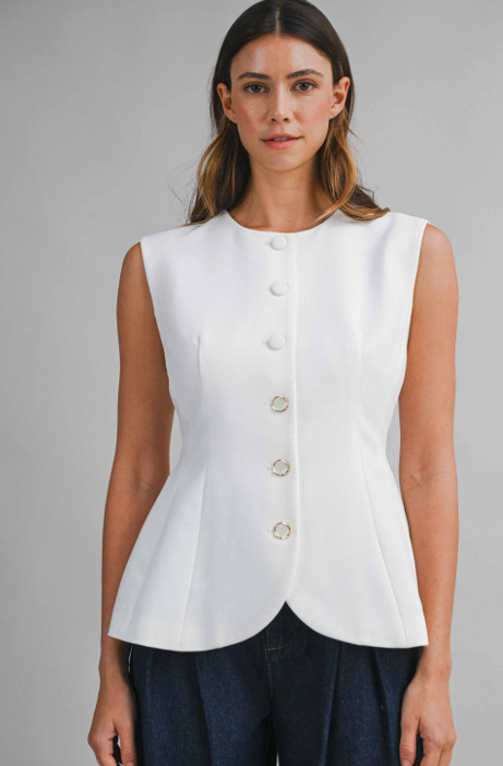 Tailored Sleeveless Vest