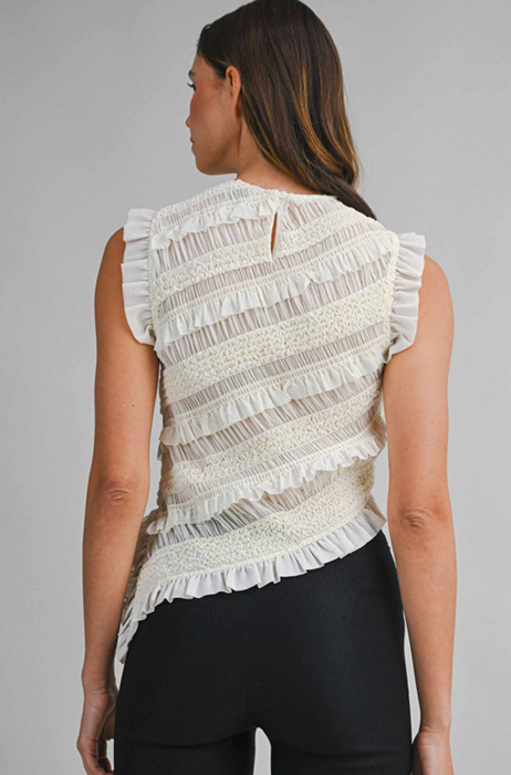 Sleeveless Ruffle Top
