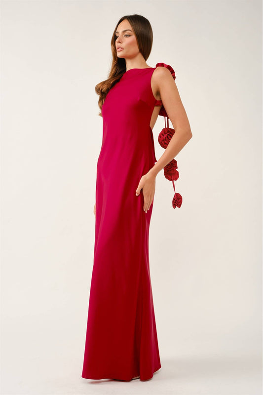 Aria In Bloom Open-Back Maxi Dress