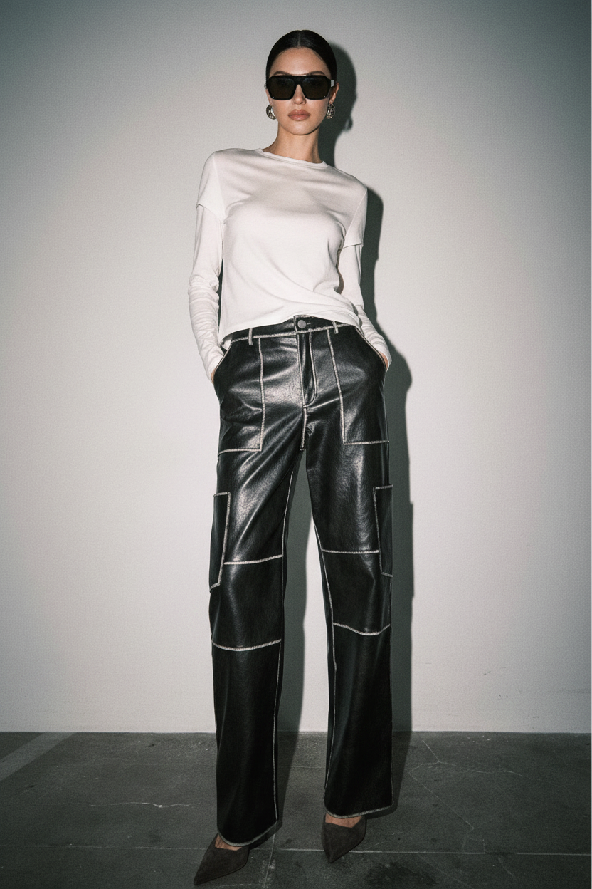 Ada Cargo Pants — Low Angle