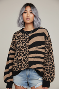 Animal Print Sweater - Portrait