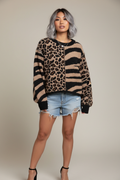 Animal Print Sweater - Upper Body