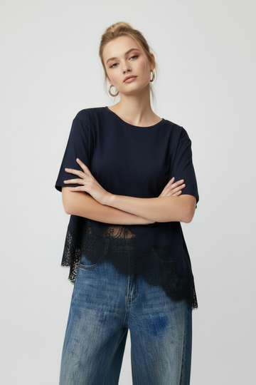Arms crossed, cool smirk