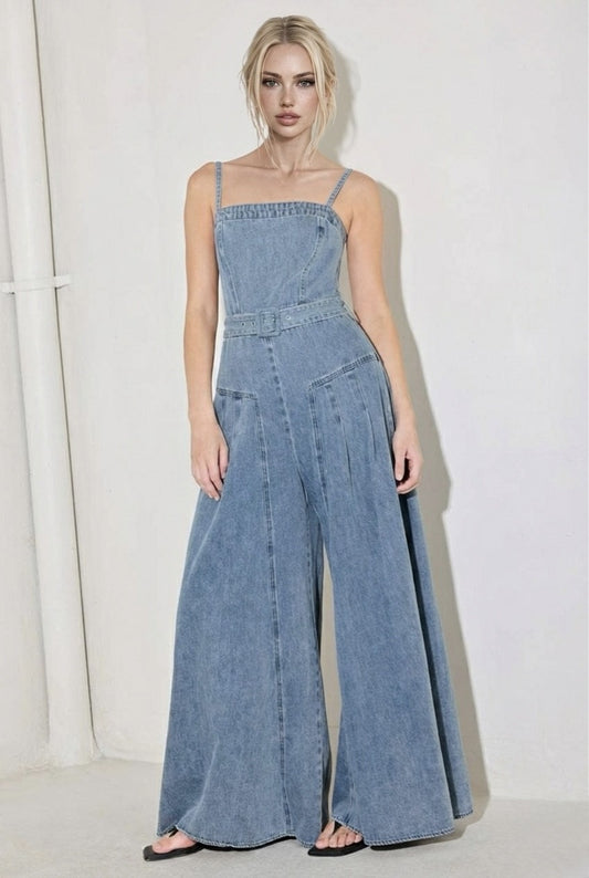 The Astor Pleated Wide Leg Jumpsuit