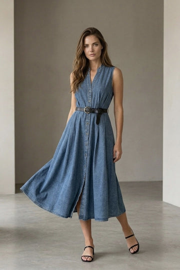 The Washed Denim Gallery Dress