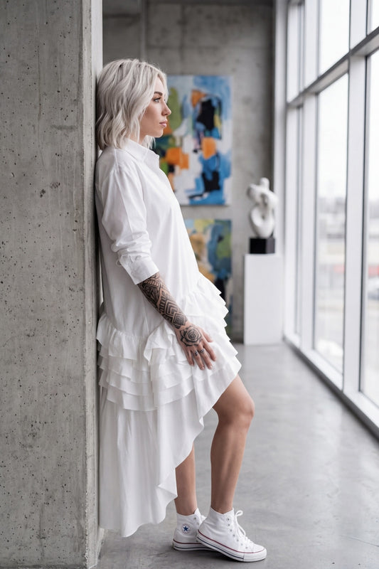 The White Theory Apex Shirt Dress