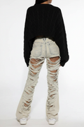 Back view - black sweater