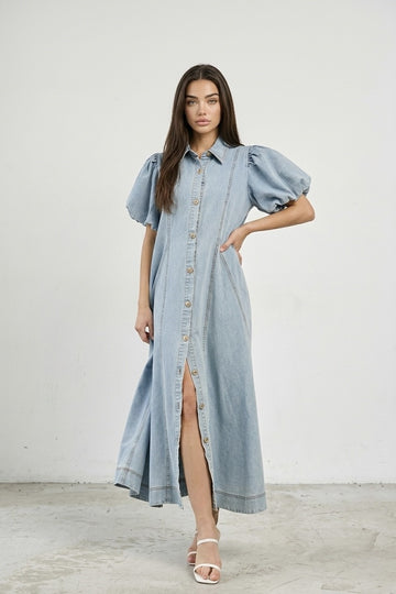 The Lexington Denim Midi Dress