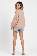 Blush Floral Sweater - Back Pose
