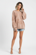 Blush Floral Sweater - Hand in Hair