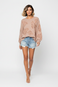 Blush Floral Sweater - Walking
