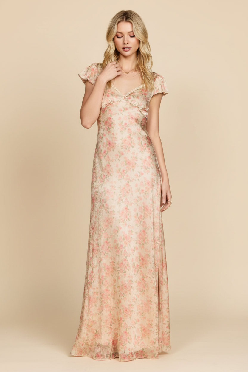Botanical Maxi Dress – Editorial Pose