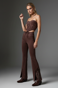 Brown Set Dark Boots 7