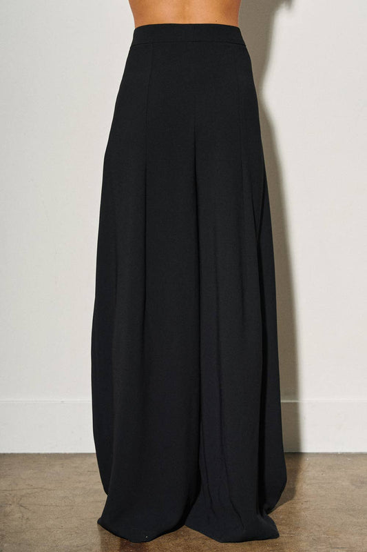 Aubrie Mid Rise Wide Leg Pleated Pant