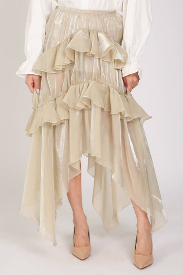 The Glossy Tiered Organza Handkerchief Skirt