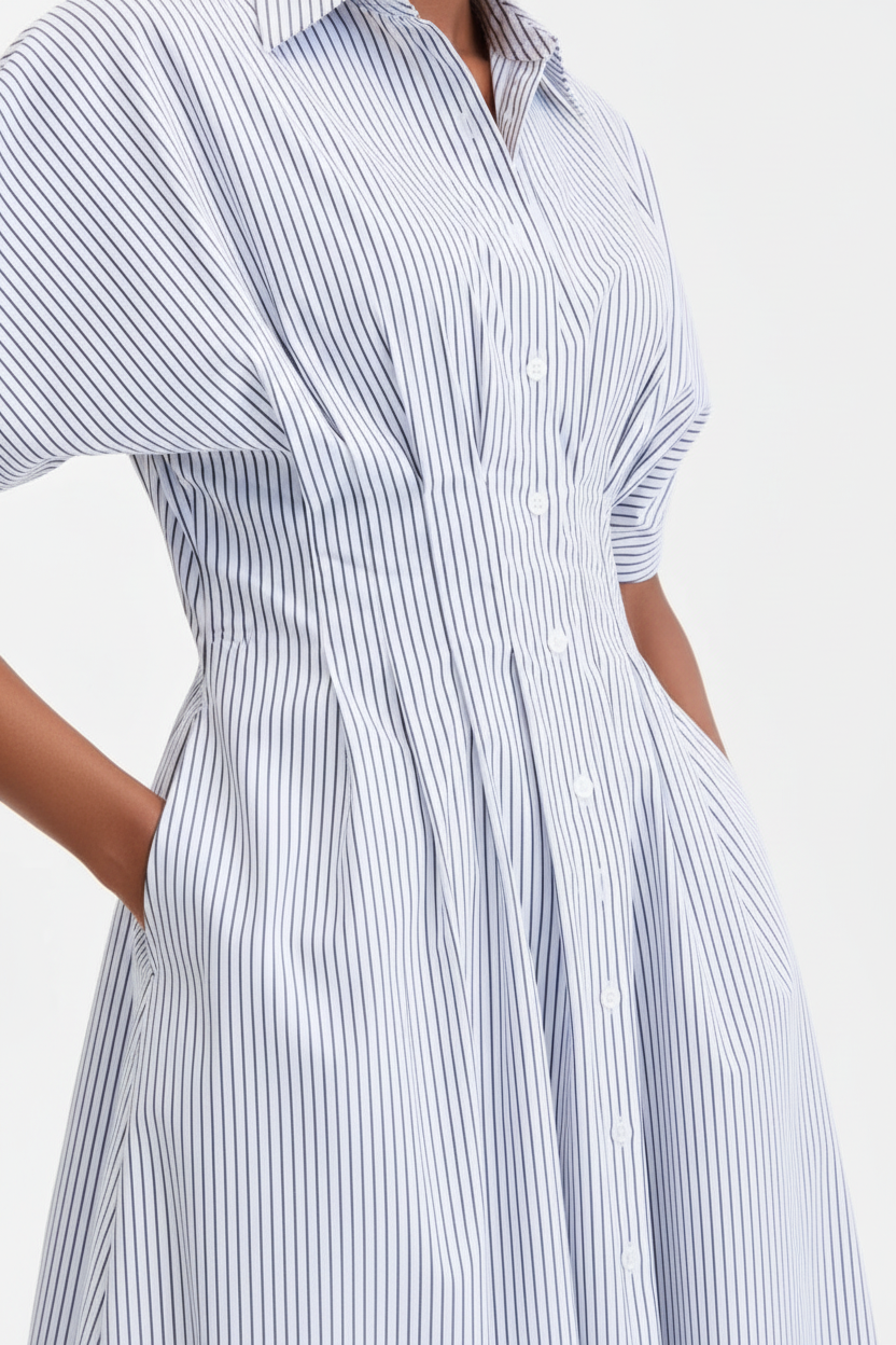 Close-up waist construction detail