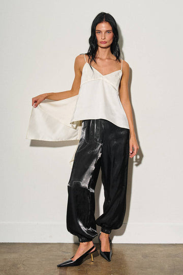 The Demi Satin Tie Back Camisole Blouse