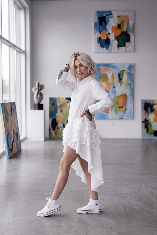 The White Theory Apex Shirt Dress