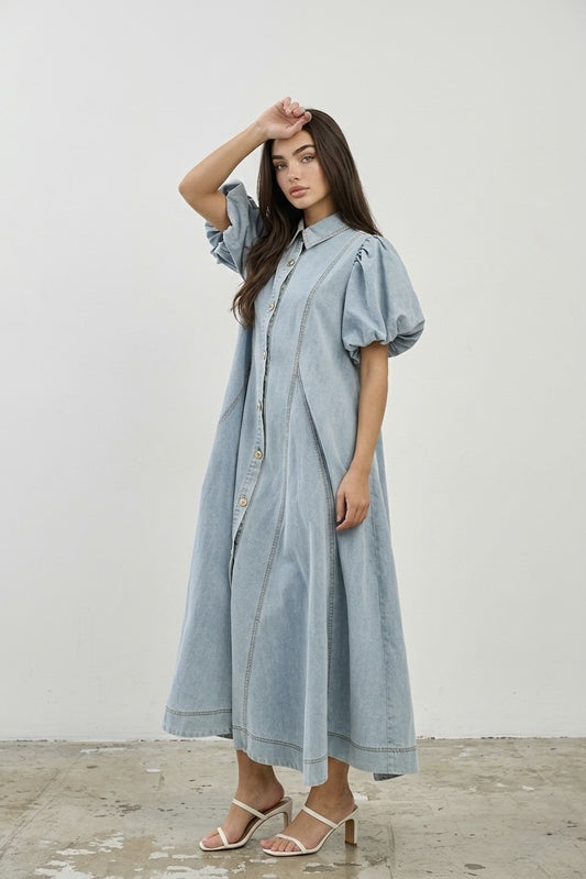 The Lexington Denim Midi Dress