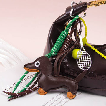 Project Sanctuary: Leather Dachshund Bag Charm