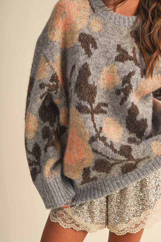 Allayia Floral Pullover Sweater