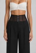 Devon front view with centered corset waistband