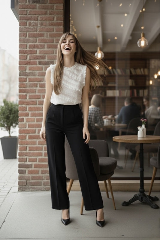 Ruffled Asymmetrical Top