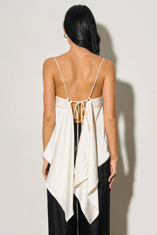 The Demi Satin Tie Back Camisole Blouse