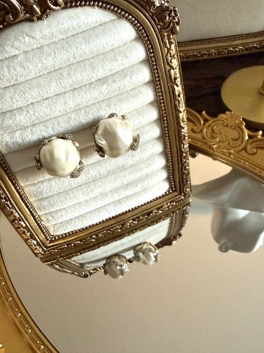 BAROQUE PEARL EARRINGS (14K Gold-Plated)