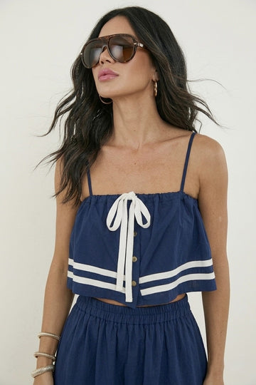 The Monaco Tie-Front Crop
